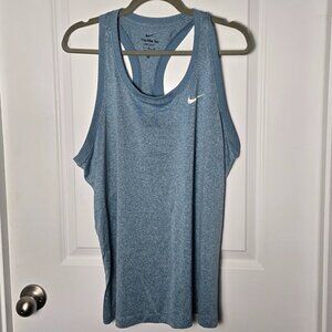 Nike Dri-Fit Racerback Tank - XL Blue Heather